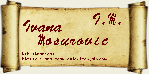 Ivana Mosurović vizit kartica